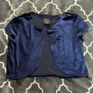 George size 8 dress velour navy cardigan